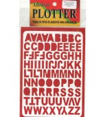 Adesivo Letras N 2 A ao Z - Plotter na cor vermelha